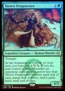 MTG「運命再編」のティムールの伝説レア「Yasova Dragonclaw」