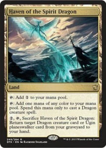 MTG「タルキール龍紀伝」に収録のレア土地「Haven of the Spirit Dragon」