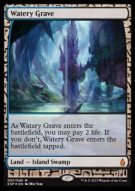 湿った墓（Watery Grave）（プレミアム神話レア Zendikar Expeditions 戦乱のゼンディカー）