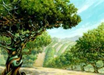 コンフラックス収録のレア土地「風変わりな果樹園」がMTG「王位争奪」で再録！相手の土地が生める色マナを生産可能なランド！