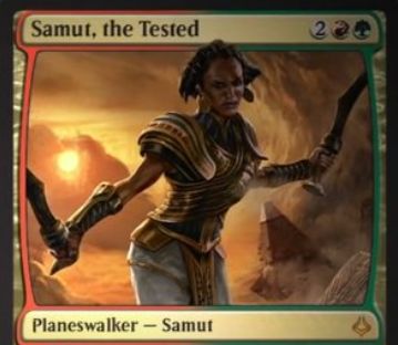 赤緑の新PW「Samut, the Tested（破滅の刻）」が情報判明！サムトの名を持つ攻撃的なグルール・プレインズウォーカー！