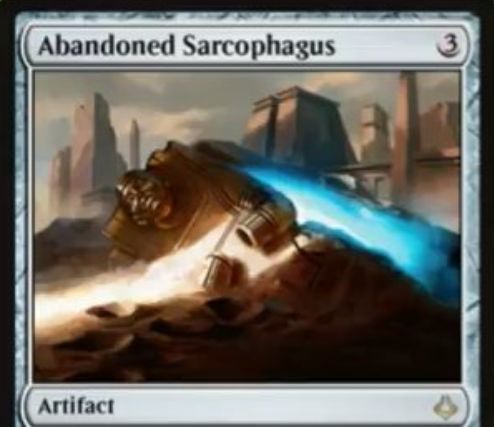 MTG「破滅の刻」収録のレアアーティファクト「Abandoned Sarcophagus」が公開！非土地のサイクリング持ちカードを墓地からプレイ可能にする！