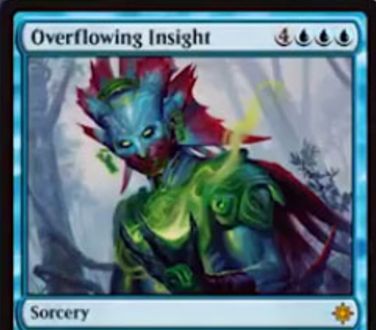 イクサランの青神話ソーサリー「Overflowing Insight」が公開！青青青4で対象のプレイヤーは7枚ドロー！
