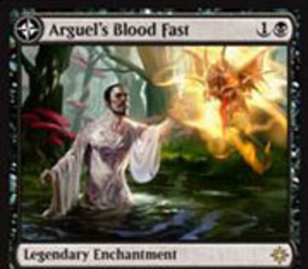 黒い伝説のエンチャント「Arguel’s Blood Fast」が公開！黒1で設置し、黒1＆2点ライフを支払って1ドロー！自アップキープ開始時にライフが5点以下なら「Temple of Aclazotz」に変身！