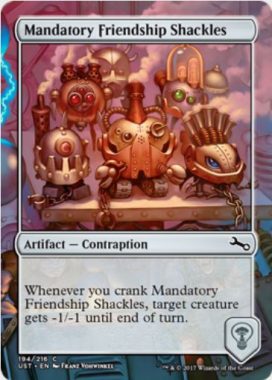 Mandatory Friendship Shackles（MTG「Unstable」収録の「からくり」アーティファクト・コモン）