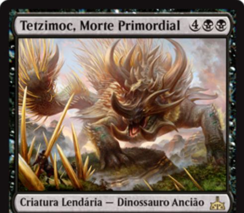 イクサランの相克 黒レアの伝説エルダー恐竜 Tetzimoc Primal Death がスポイラー掲載 黒1マナを支払ってこのカードを手札から公開することでprey 餌食 カウンターをクリーチャーに置き Cipでpreyカウンターが置かれたクリーチャーを全破壊 日本語名は 原初の