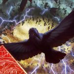 Crow Storm/カラスの嵐雲（フルアート・イラスト MTG「Unstable」壁紙）