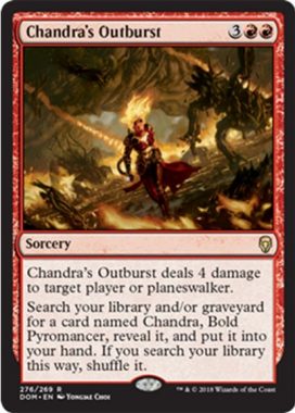 Chandra’s Outburst（ドミナリア プレインズウォーカーデッキ）