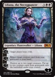 Liliana, the Necromancer（基本セット2019 プレインズウォーカーデッキ）英語版・完全版