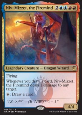 【ラヴニカのギルド】火想者ニヴ＝ミゼット(Niv-Mizzet, the Firemind)が「ギルド・キット イゼット」に「ギルドパクト」より新規アートで再録決定！