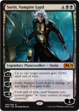 PWデッキ収録の新ソリン「Sorin, Vampire Lord」（基本セット2020）