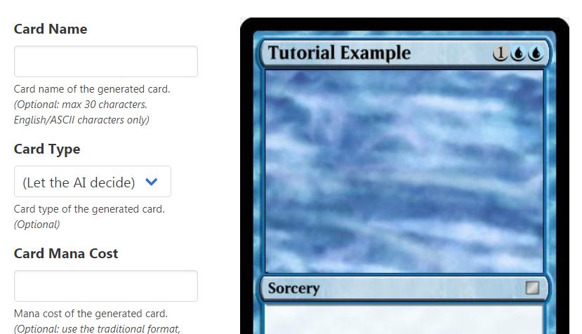 Magic Ai 人工知能があなただけのmtgカードを自動生成するwebアプリが登場 簡単オリカ作成 Mtg Fan マジック ザ ギャザリングの最新情報をまとめるブログサイト