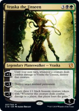 見えざる者、ヴラスカ(Vraska the Unseen)：MTG「統率者2019」再録