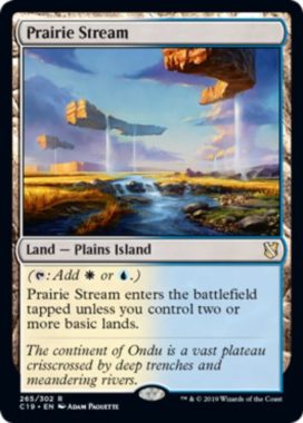 大草原の川(Prairie Stream)：MTG「統率者2019」再録