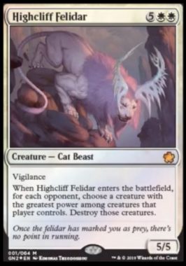 Highcliff Felidar：MTG「Magic Game Night 2019」限定収録