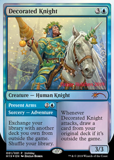 Decorated Knight/Present Arms（MTG 2019年ホリデーギフトプロモ）
