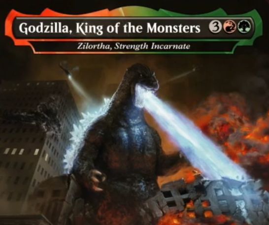 《怪獣王、ゴジラ》【Godzilla, King of the Monsters】MTG「イコリア：巨獣の棲処」収録の赤緑伝説神話恐竜が公開！ゴジラとのコラボが実現！ ｜ MTG FAN