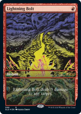 Alexis Ziritt新規アートの《稲妻/Lightning Bolt》（MTG「Secret Lair」収録）