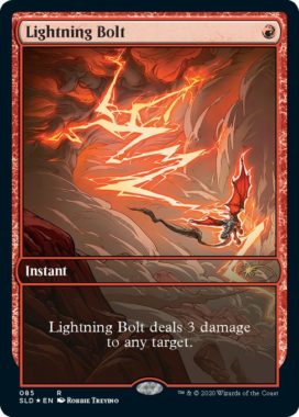 Robbie Trevino新規アートの《稲妻/Lightning Bolt》（MTG「Secret Lair」収録）