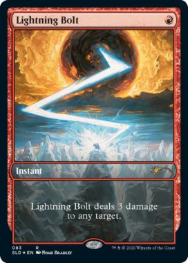 Noah Bradley新規アートの《稲妻/Lightning Bolt》（MTG「Secret Lair」収録）