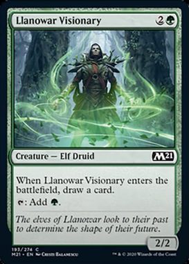 Llanowar Visionary（基本セット2021）