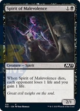 Spirit of Malevolence（基本セット2021 プレインズウォーカーデッキ）