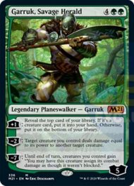 Garruk, Savage Herald（基本セット2021 プレインズウォーカーデッキ）