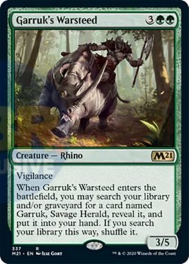 Garruk's Warsteed（基本セット2021 プレインズウォーカーデッキ）