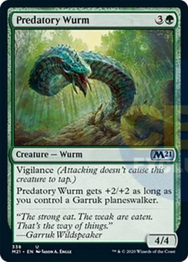 Predatory Wurm（基本セット2021 プレインズウォーカーデッキ）