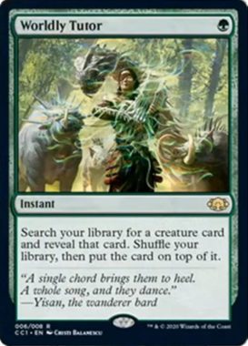 俗世の教示者(Worldly Tutor)（MTG「COMMANDER COLLECTION: GREEN」収録））