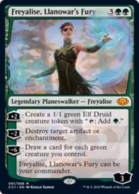 ラノワールの憤激、フレイアリーズ(Freyalise, Llanowar's Fury)（MTG「COMMANDER COLLECTION: GREEN」収録））