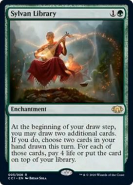 森の知恵(Sylvan Library)（MTG「COMMANDER COLLECTION: GREEN」収録））