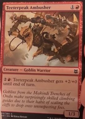 Teeterpeak Ambusher（ゼンディカーの夜明け）
