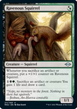 Ravenous Squirrel（モダンホライゾン2）