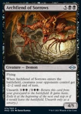 Archfiend of Sorrows（モダンホライゾン2）