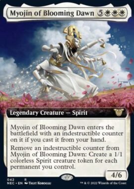 拡張アート版のMyojin of Blooming Dawn（神河：輝ける世界）