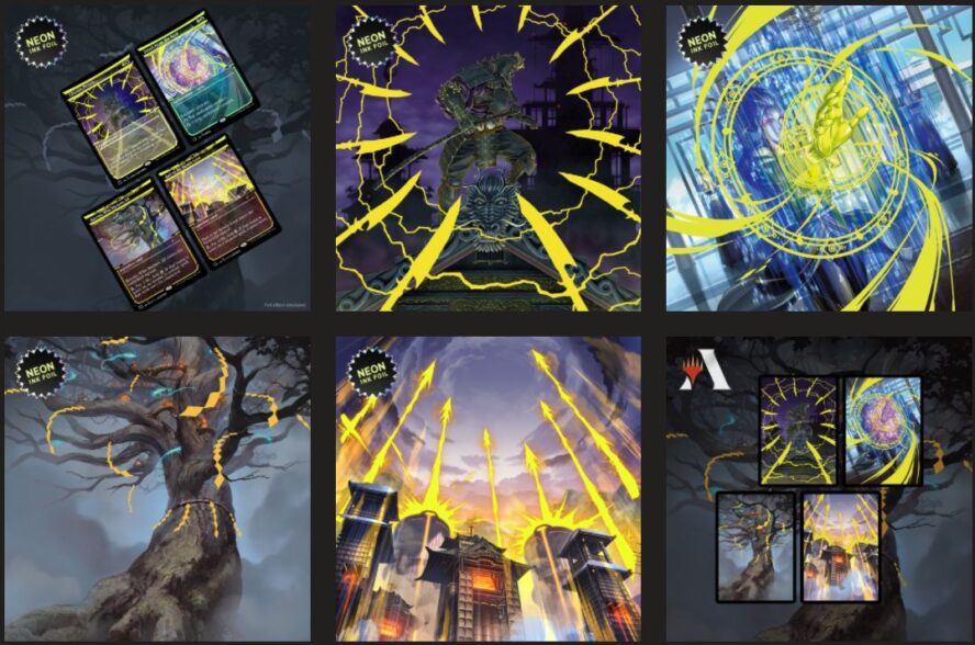 【Secret Lair】MTG「Showcase: Neon Dynasty Neon Ink Foil Edition」が公開！ネオンインク・フォイルの神河カード4種が収録！