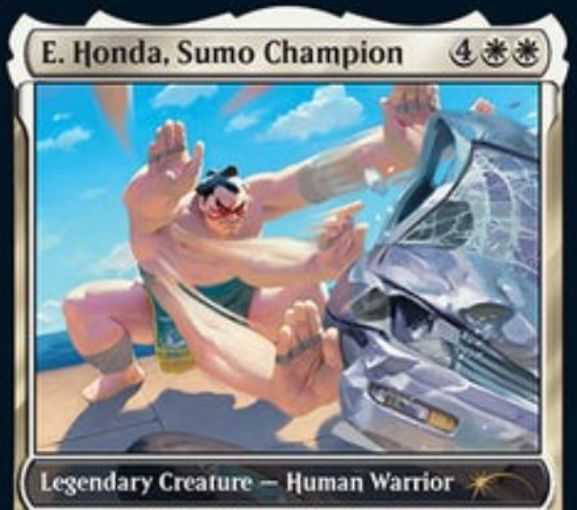 【E. Honda, Sumo Champion】エドモンド本田（ストリートファイター）がMTG「Secret Lair×Street Fighter」に収録！相撲魂（Sumo Spirit）＆百裂張り手（Hundred Hand Slap）のフレイバー・ワードを持つ伝説のクリーチャー！