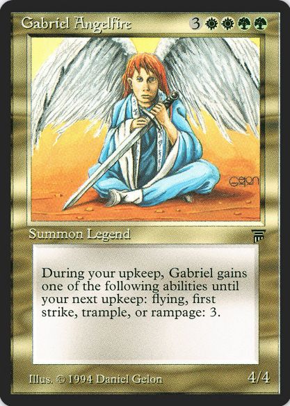 Gabriel Angelfire（Legends）が「団結のドミナリア」に収録決定！ロスト・レジェンドとしてコレクター・ブースターに限定封入！