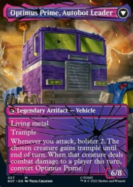 シャッタード・グラス版：Optimus Prime, Autobot Leader（MTG「兄弟戦争」収録）