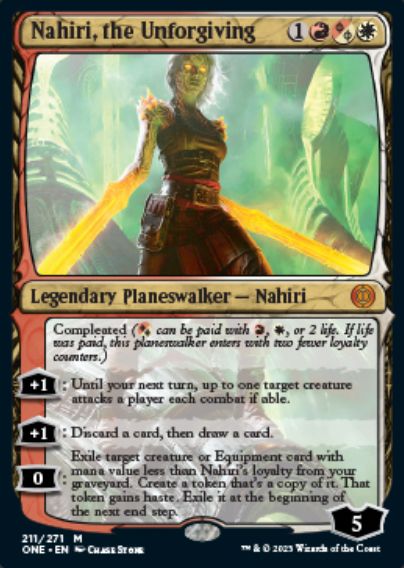 Nahiri, the Unforgiving（ファイレクシア：完全なる統一）
